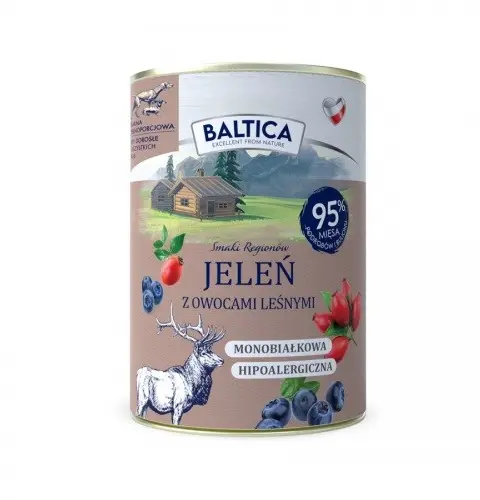 BALTICA Smaki RegionóW Deer With Forest Fruits - Wet Dog Food - 400g