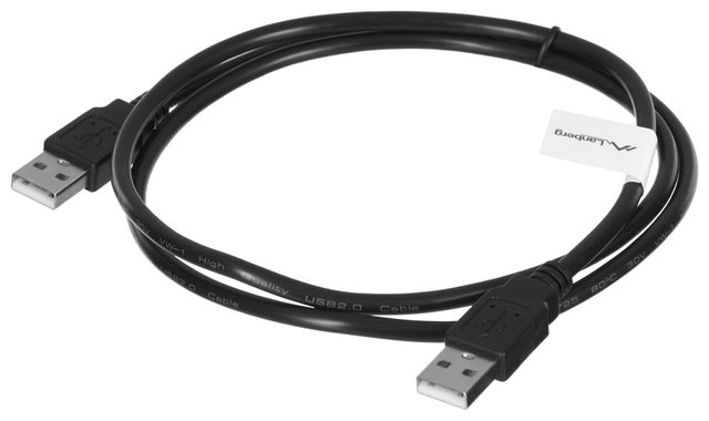 Lanberg CA-USBA-20CU-0010-BK USB cable USB 2.0 1 m 0.48 Gbit/s Black