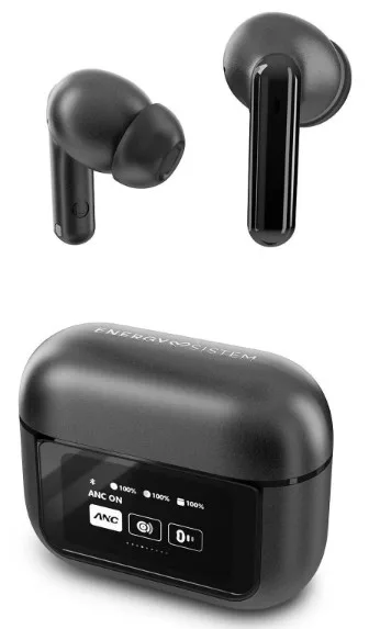Energy Sistem Display ANC Headset True Wireless Stereo (TWS) In-ear Calls/Music USB Type-C Bluetooth Black