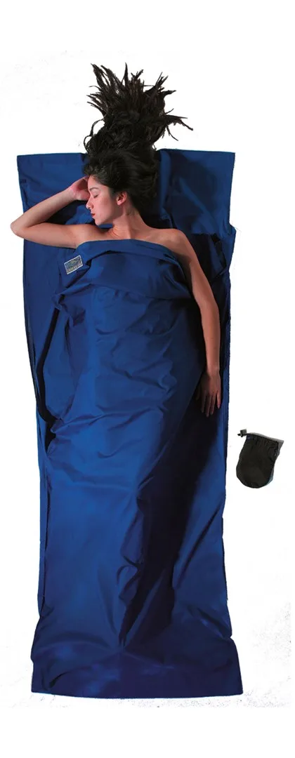 Cocoon TravelSheet Rectangular Sleeping Bag Cotton Blue