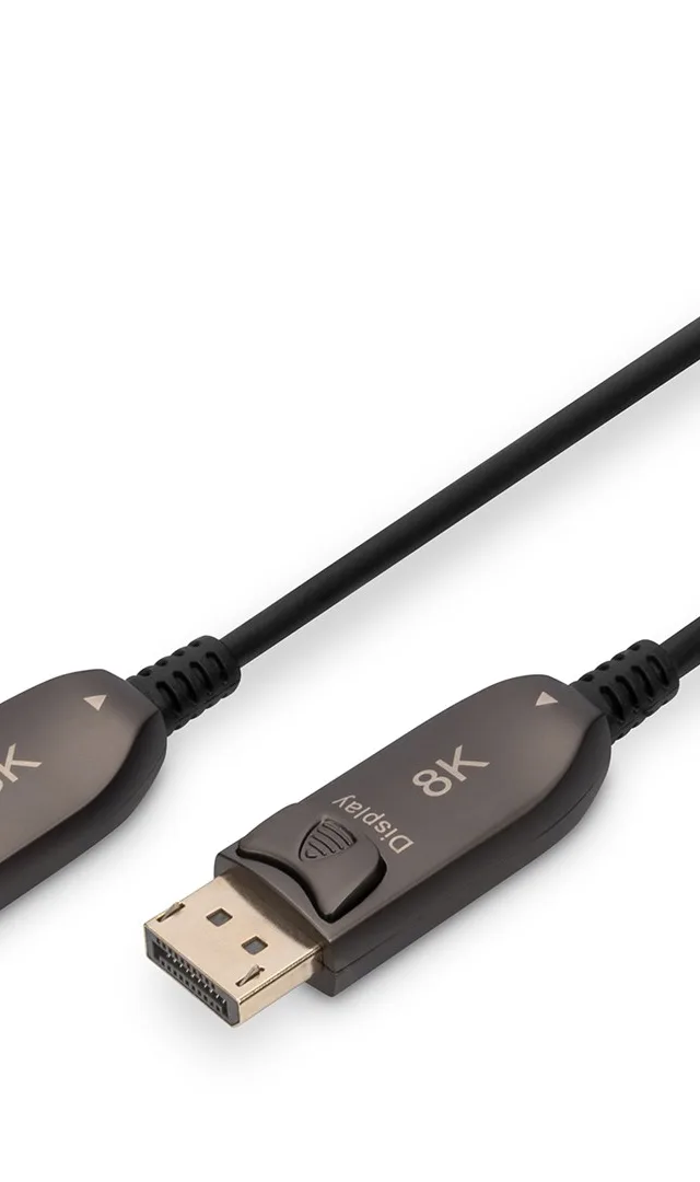 Digitus DisplayPort AOC Hybrid Fiber Optic Cable, UHD 8K, 15 m