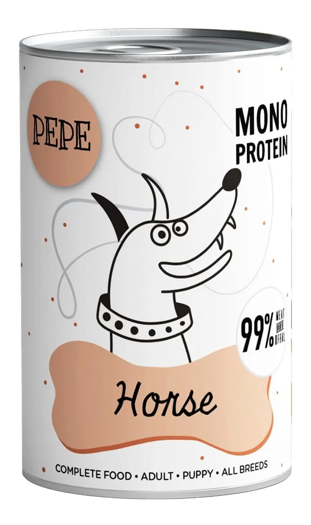 PAKA ZWIERZAKA Pepe Horse - Wet Dog Food - 400g