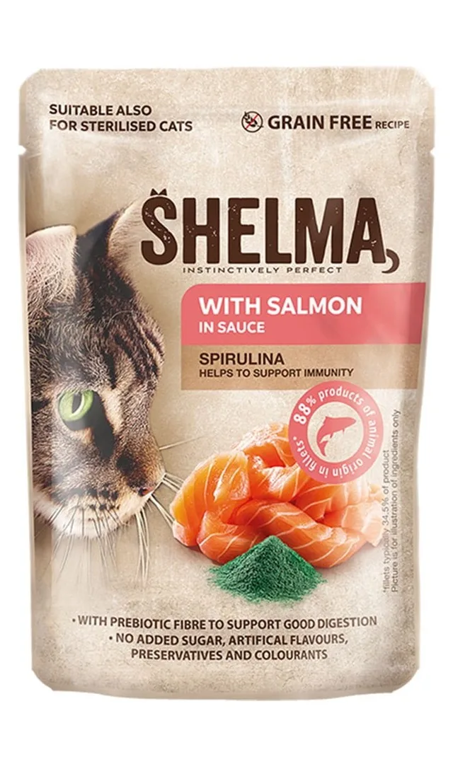 SHELMA With Salmon In Sauce - Wet Cat Food - 85g