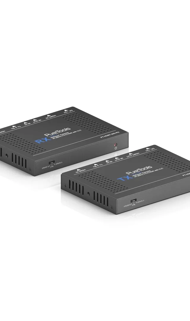 PureTools PT-HDBT-200 AV Extender AV Transmitter Receiver Black