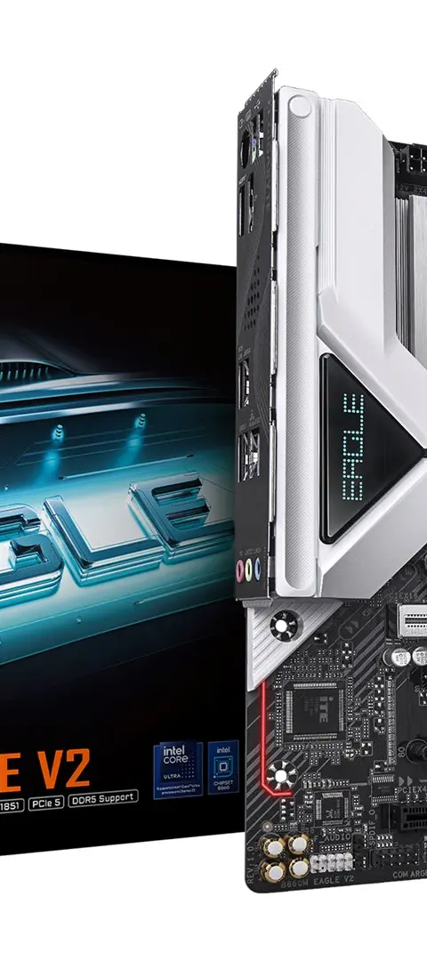 GIGABYTE B860M EAGLE V2 Motherboard - Intel Core Ultra Series CPUs, 6+1+2 Phases VRM, up to 9066MHz DDR5, 1xPCIe 5.0 + 1xPCIe 4.0 M.2, 2.5GbE LAN, USB 3.2 Gen 1