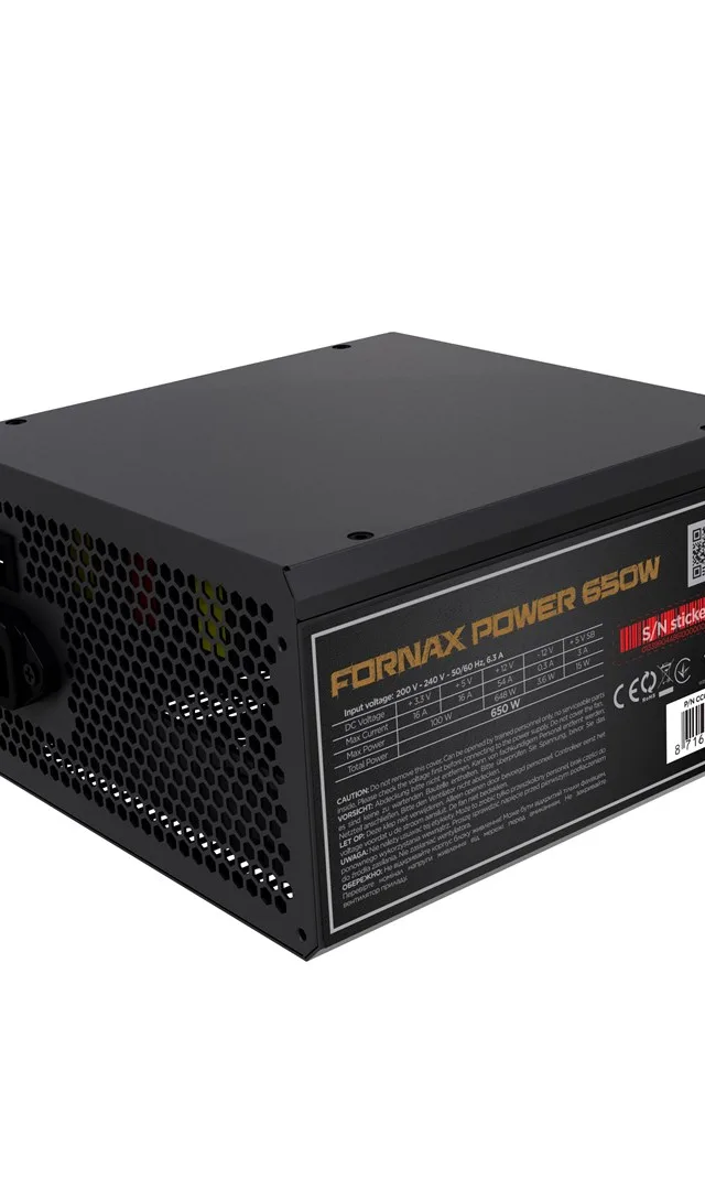 Gembird CCC-PSUBRONZE-650W Power Supply Unit Fornax Power 650W Active PFC 12cm Fan 80 Bronze Color Box