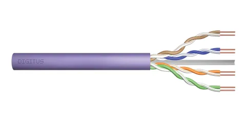 DIGITUS Cat.6 Installation Cable, U/UTP, Dca, AWG 23/1, LSOH, 50m, Purple