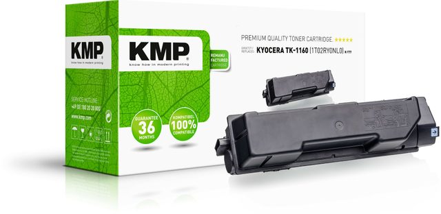 KMP 2913,0000 Black Ersetzt Kyocera TK1160 (1T02RY0NL0)