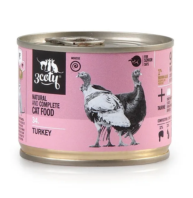 COTY 34. Turkey Senior - Wet Cat Food - 180g 3