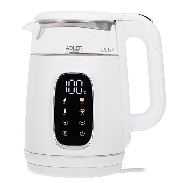 ADLER AD 1305 Electric Kettle White/Silver