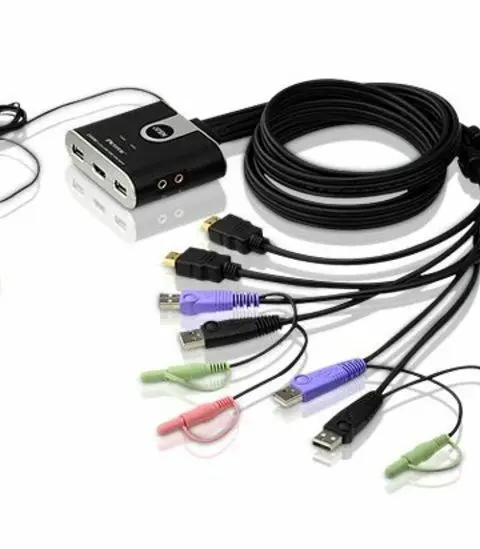ATEN 2-Port USB HDMI KVM Switch with Audio