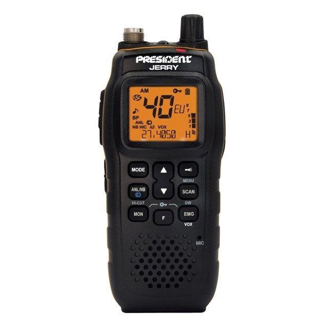 President Jerry ASC AM/FM CB Portable Radio Black