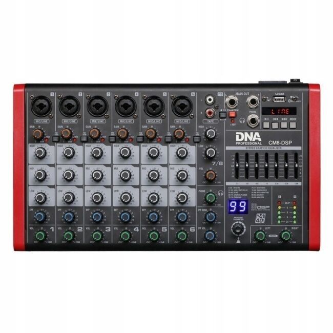 DNA CM8-DSP - USB Audio Mixer With MP3 Player