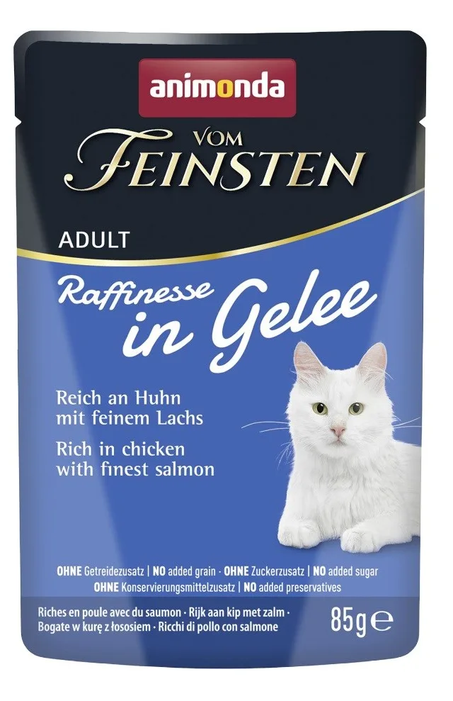 ANIMONDA Vom Feinsten Raffinesse In Jelly Rich In Chicken With Salmon - Wet Cat Food - 85g