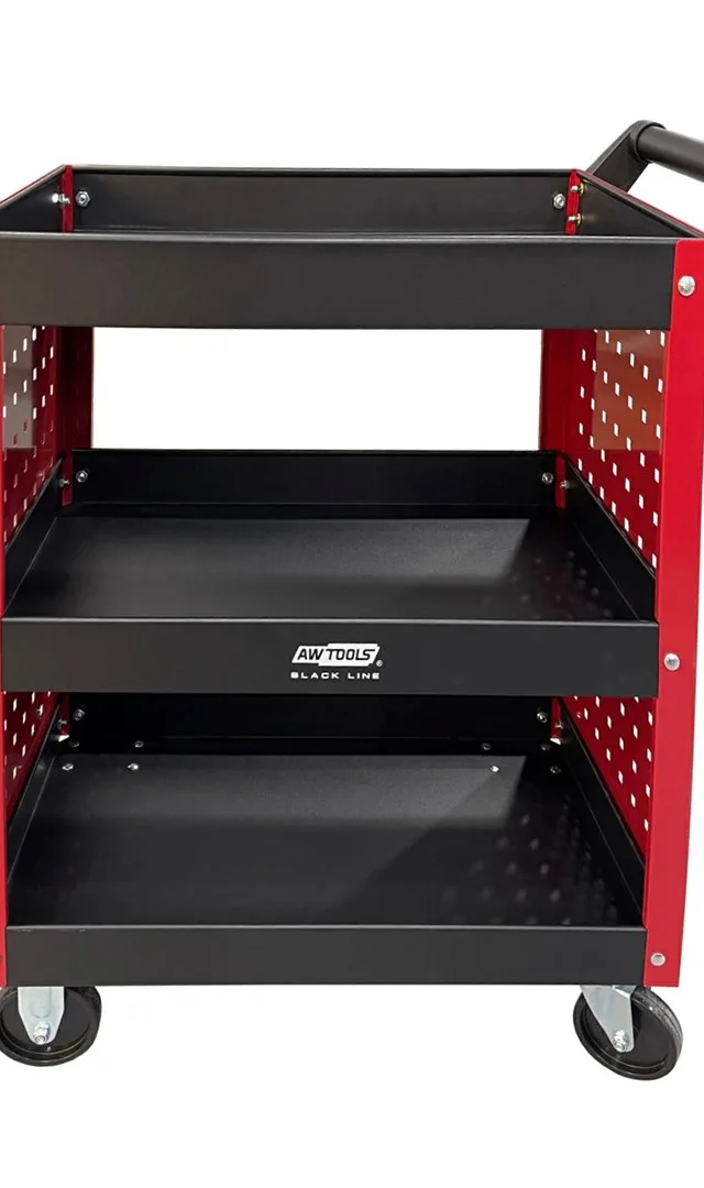 AW METAL WORKSHOP TROLLEY 3 LEVELS PERFORATION