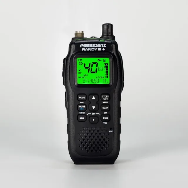 President Randy III Plus ASC AM/FM CB Portable Radio Black