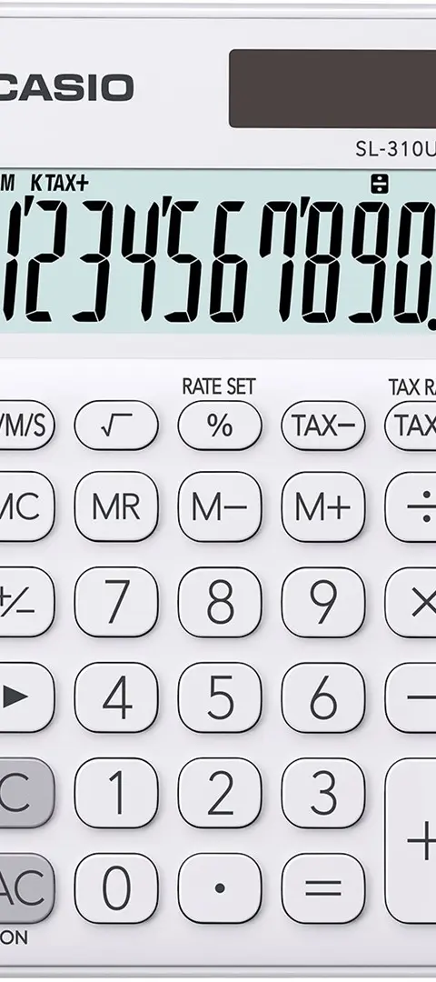 CASIO CALCULATOR POCKET SL-310UC-WE WHITE 10 DIGIT DISPLAY