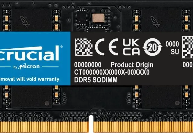 Crucial CT48G56C46S5 memory module 48 GB 1 x 48 GB DDR5 262-pin SO-DIMM ECC