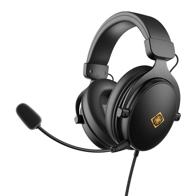 Deltaco Headset Gaming Proteinleder,3,5-Mm-Anschluss Black