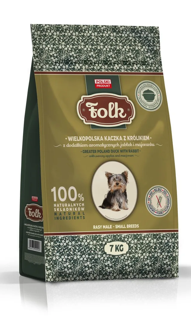 FOLK Small Breeds Traditional Greater Poland Duck With Rabbit Apples And Marjoram - Dry Dog Food - 7kg