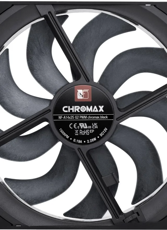 Mm Noctua NF-A14x25 G2PWM Chromax.Black 140