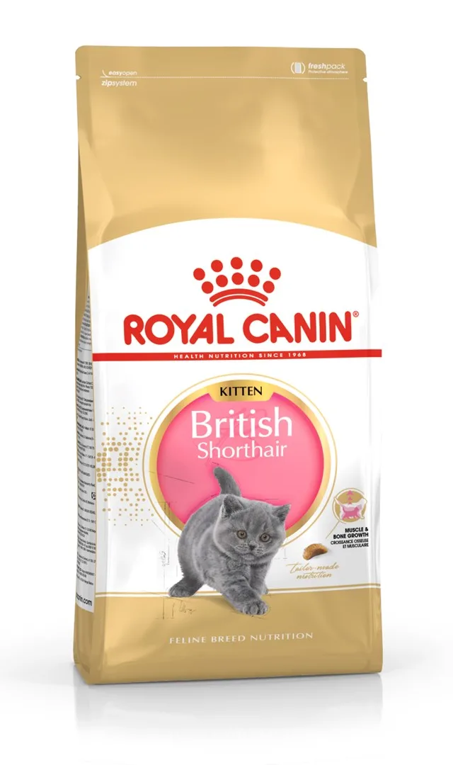 Royal Canin British Shorthair Kitten Cats Dry Food 2 Kg Poultry Rice Vegetable