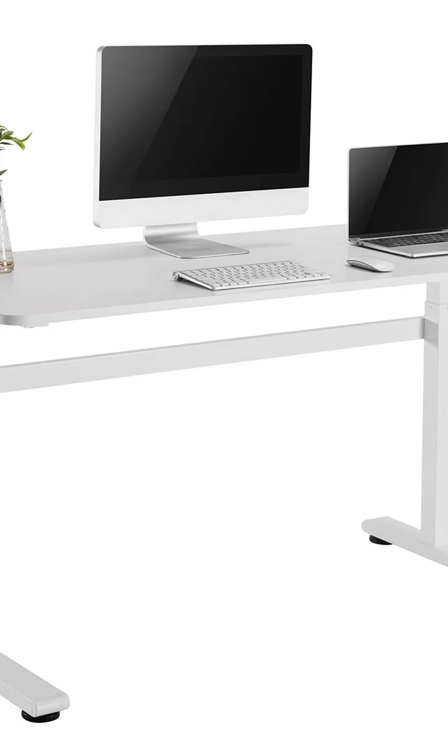 Manual Height Adjustable Desk Ergo Office Max 40 Kg Max Height 117cm With A Top For Standing And Sitting Work ER-401 W