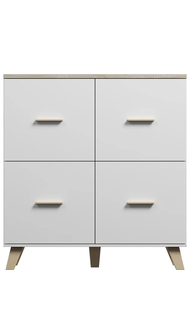 Cama Sideboard LOTTA 110 4D White Sonoma Oak