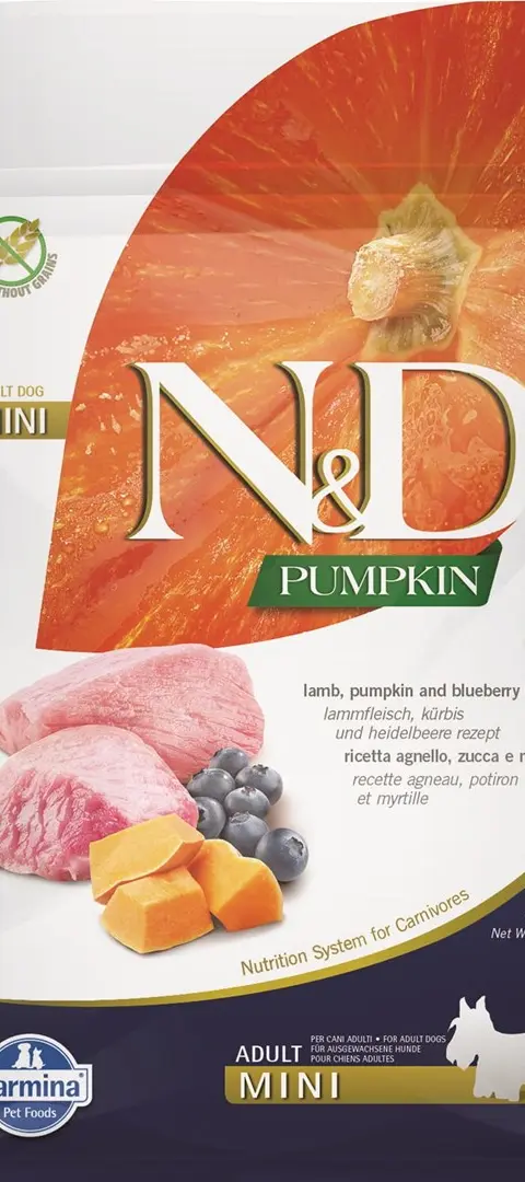 FARMINA N D Pumpkin Dog Lamb Blueberry Adult Mini - Dry Dog Food - 800 G
