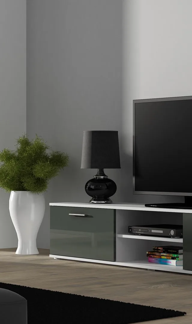 Cama TV Stand SOHO 180 White/Grey Gloss