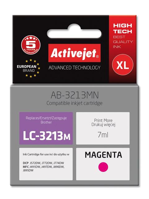 Activejet AB-3213MN printer ink for Brother, Brother LC3213M replacement; Supreme; 7 ml; magenta