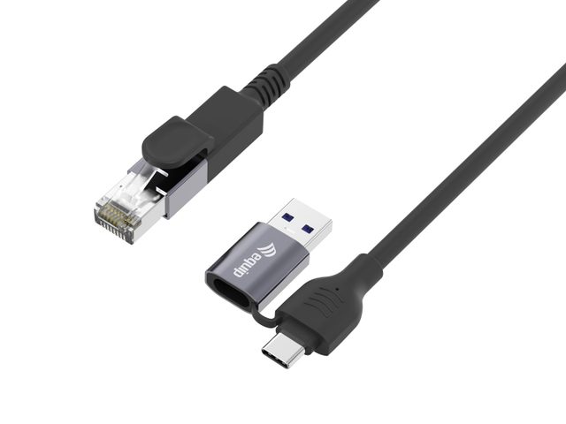 Equip Adapter GigaBit USB-C A RJ45 St/St 5.00m Black