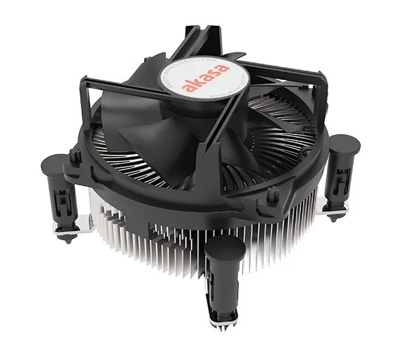 Akasa AK-CC6606BP01 computer cooling system Processor Heatsink/Radiator 9 cm Aluminium, Black 1 pc(s)