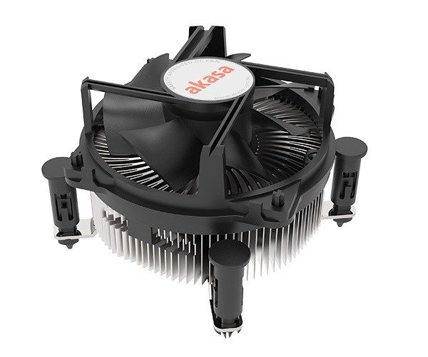 Akasa AK-CC6606BP01 computer cooling system Processor Heatsink/Radiator 9 cm Aluminium, Black 1 pc(s)
