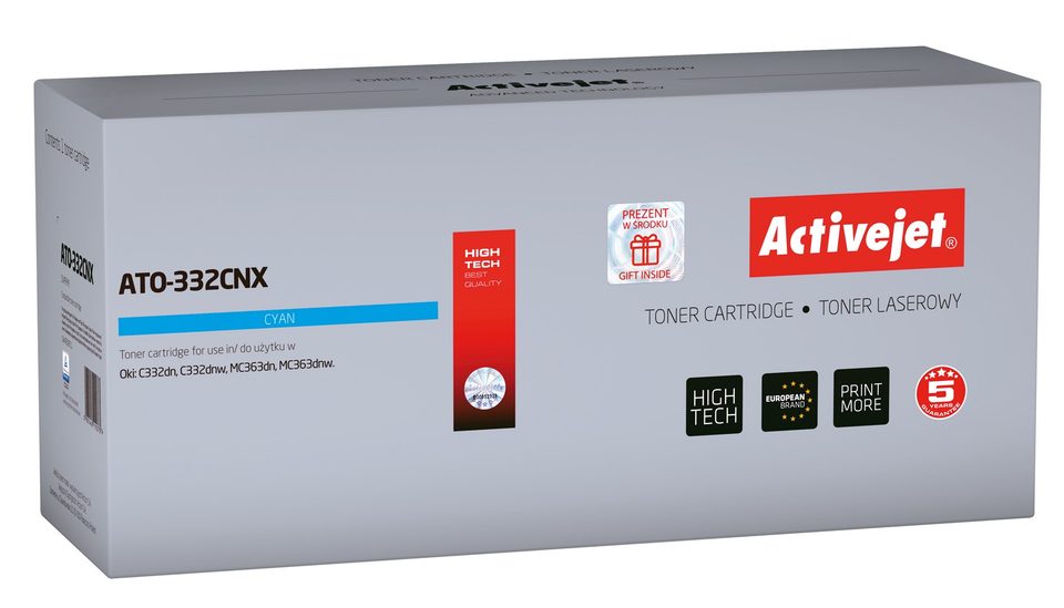 Activejet ATO-332CNX toner (replacement for OKI 46508711; Supreme; 3000 pages; cyan)