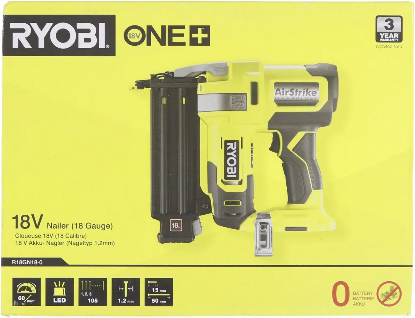 Ryobi Stick Gun 18G 18V 196200