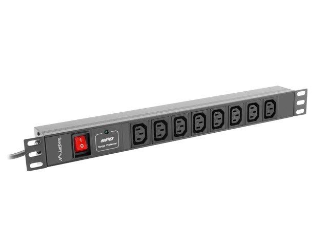 Lanberg PDU-08I-0200-C20-BK power distribution unit (PDU) 8 AC outlet(s) 1U Black