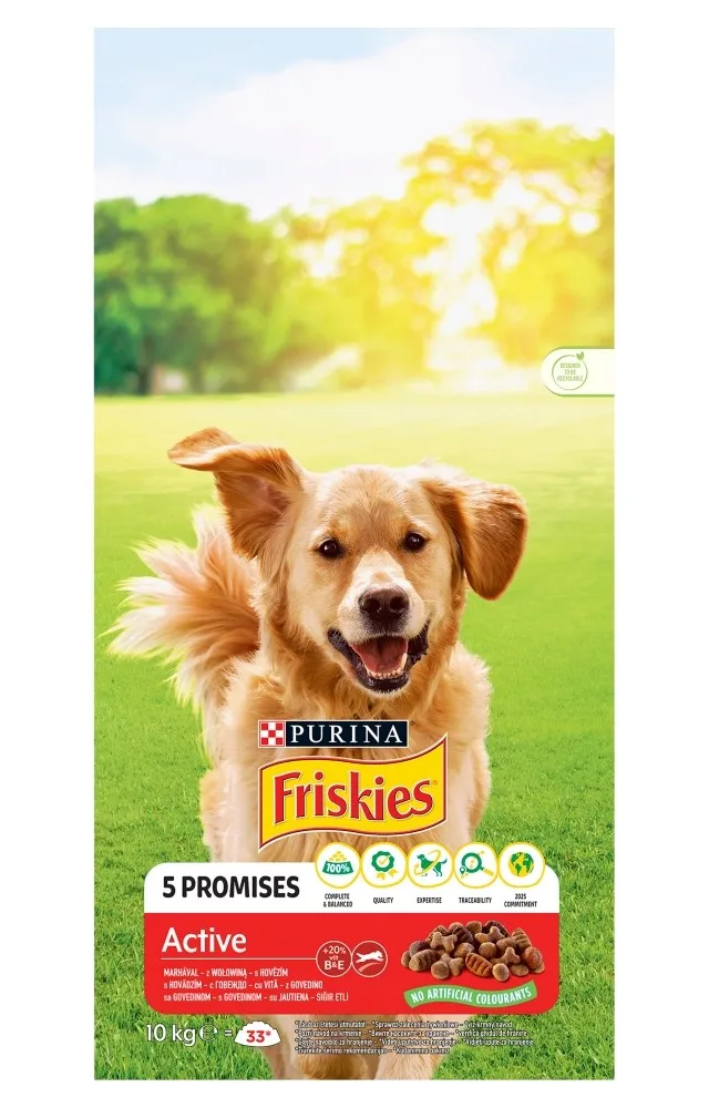 PURINA Friskies Active - Dry Dog Food - 10 Kg