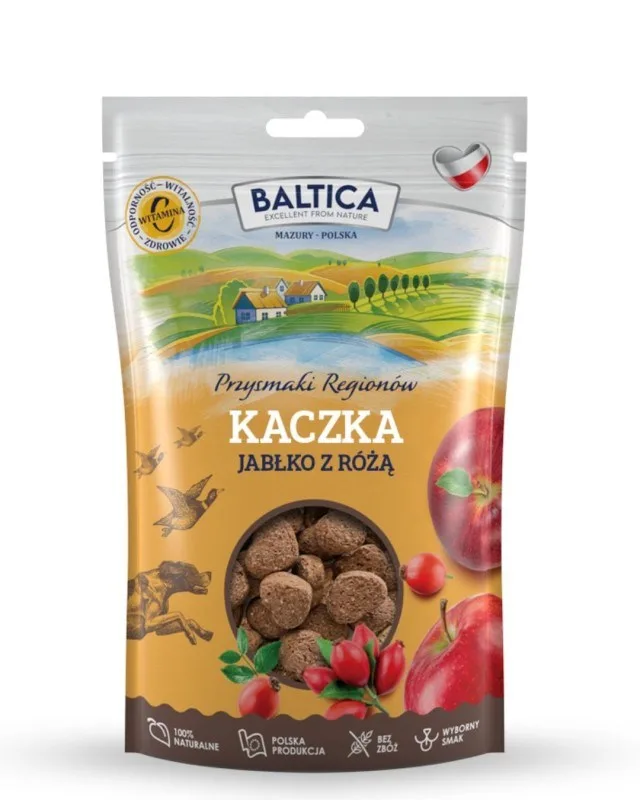BALTICA Przysmaki RegionóW Duck With Apple And Rose - Dog Treat - 100g