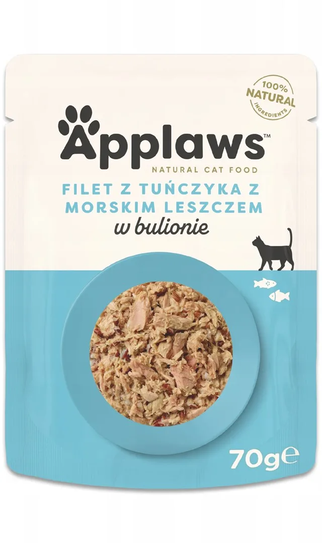 APPLAWS Tuna Fillet With Sea Bream In Broth - Wet Cat Food - 70g