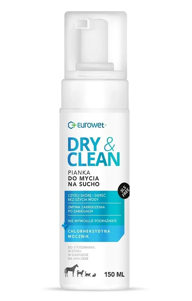 EUROWET Dry Clean - Foam For Dogs And Cats - 150 Ml