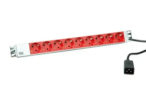 BACHMANN 19" Steckdosenleiste 9x Safety Contact C20-Stecker, Aluminium