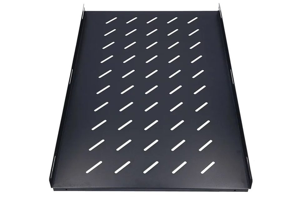 Extralink 1U 750mm Black | Shelf | 19", 752 x 472mm, spot mounted, for cabinets with a depth of 1000mm