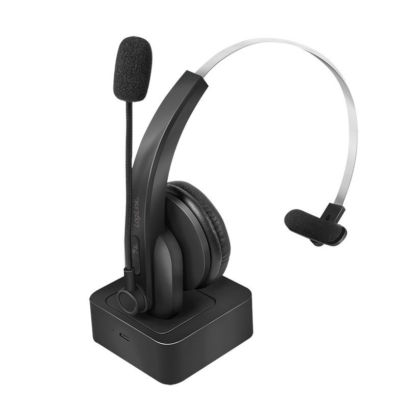 Logilink Bluetooth Headset Mono M.Headband Charging Stand