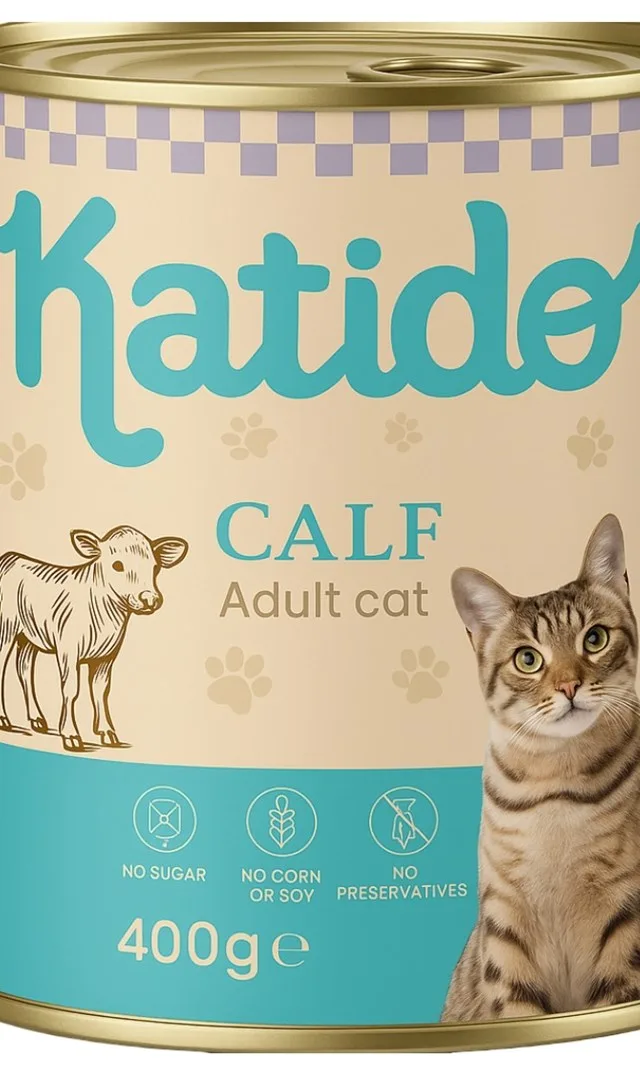 KATIDO Calf - Wet Cat Food - 400g