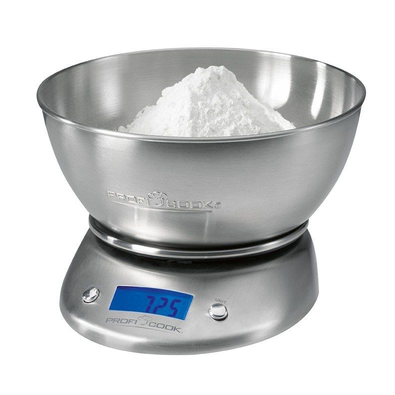 ProfiCook KW1040 Kitchen Scale Black Stainless Steel Electronic Kitchen Scale