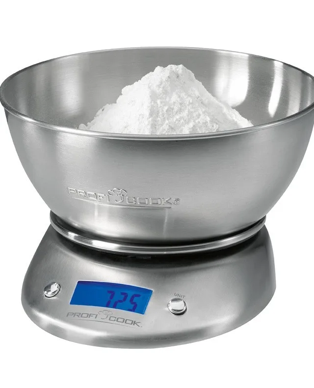 ProfiCook KW1040 Kitchen Scale Black Stainless Steel Electronic Kitchen Scale