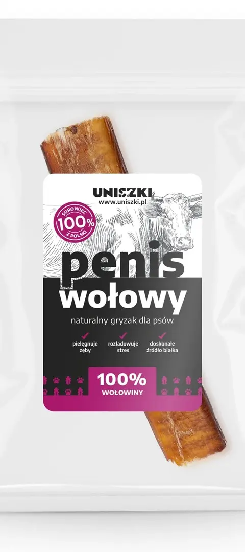 UNISZKI Beef Pizzle - Dog Treat - 12 Cm