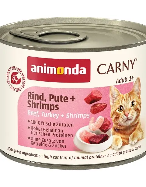 ANIMONDA Carny Adult Beef Turkey And Shrimps - Wet Cat Food - 200g
