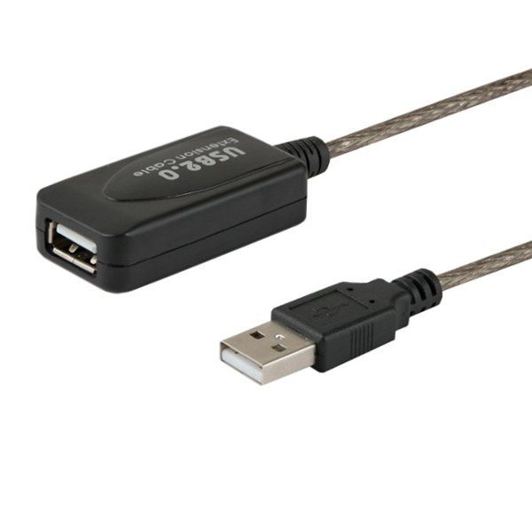 Savio CL-130 USB active port extension 10m 2.0-A male female - Digital/Daten interface cards/adapter USB 2.0